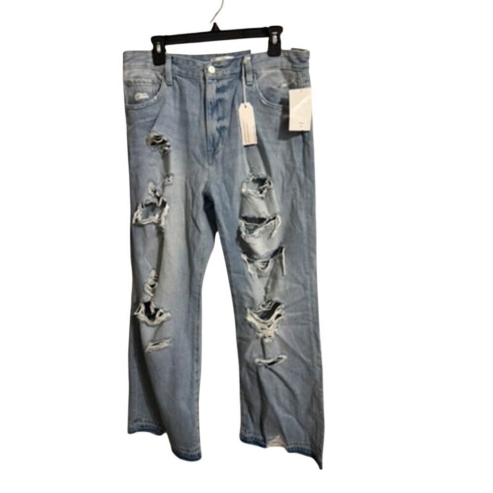 Petra 153 Distressed Wide Leg Women's Distressed Jeans - Size 13/30